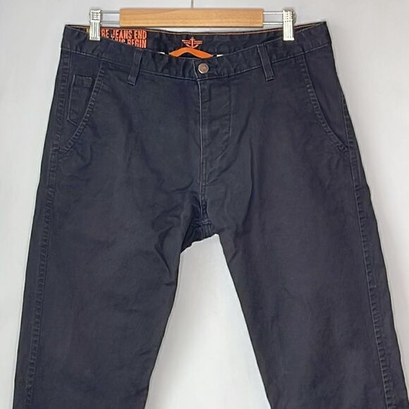Dockers Pants Denim Slim Straight Leg Dark Wash Mid Rise Cotton - Picture 3 of 10